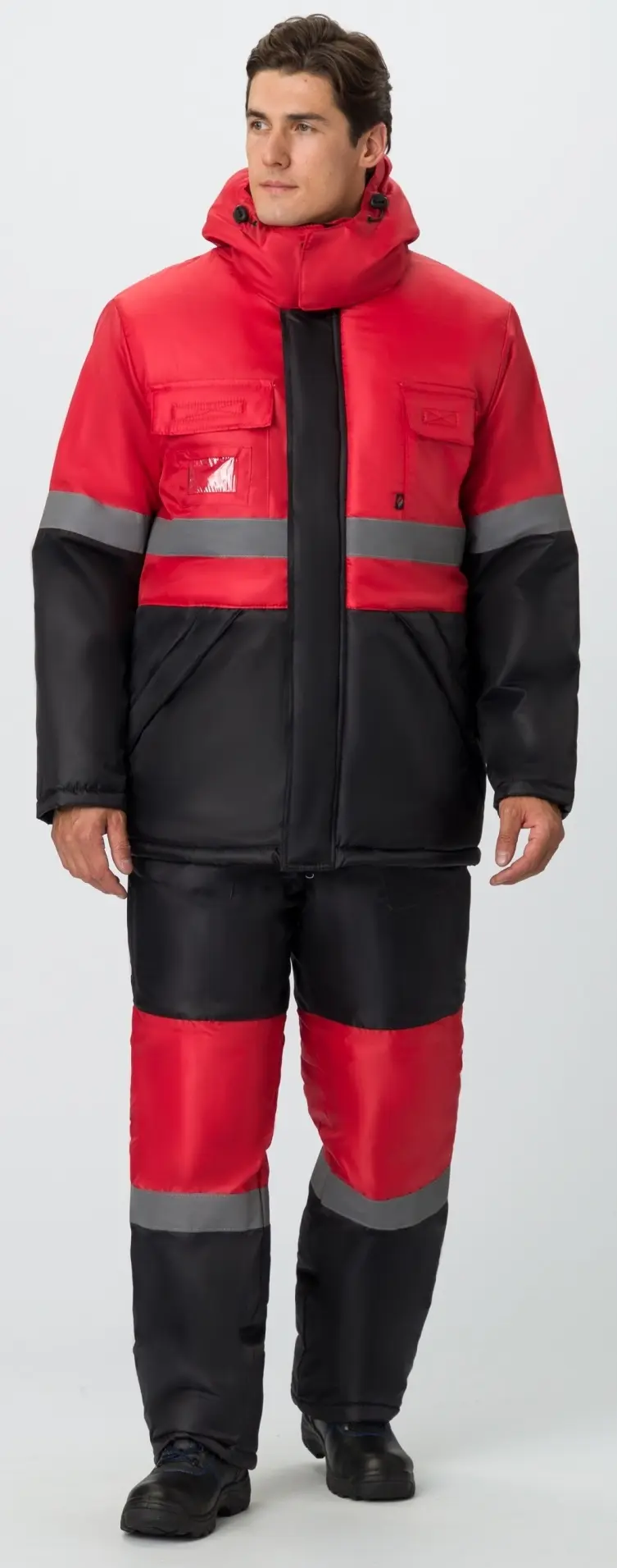 Костюм ПРОФИ зимний с ПК (красный/черный)