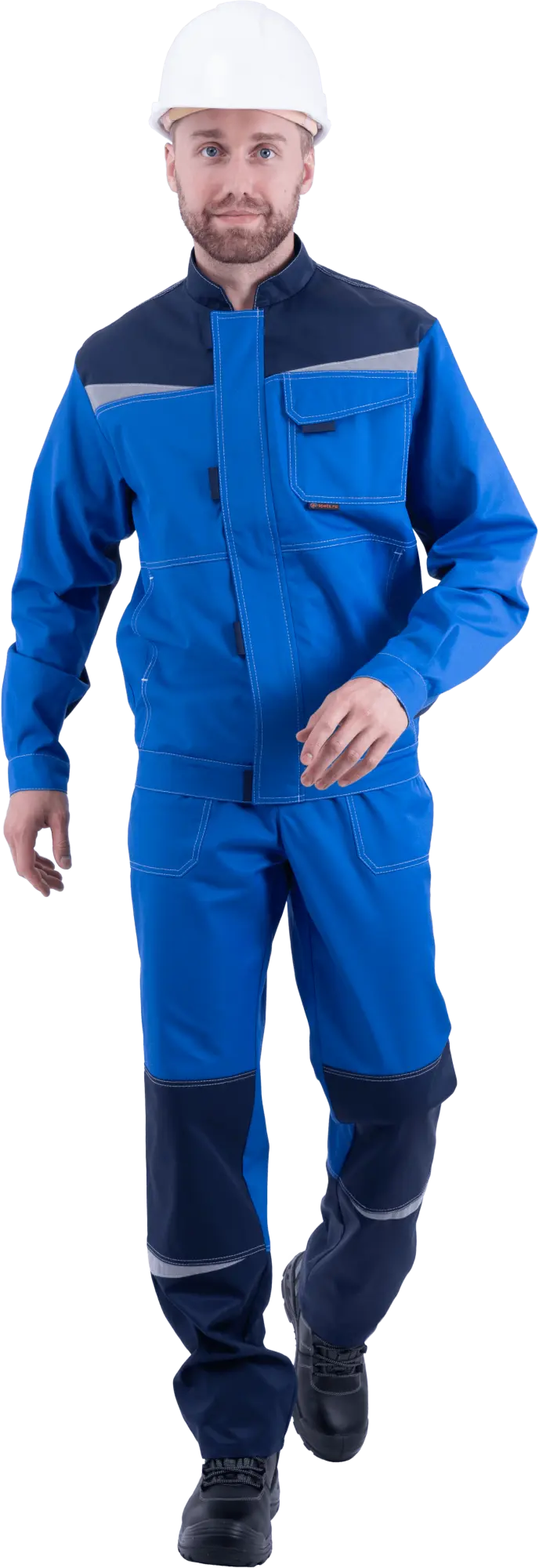 Костюм КМ-10 ЛЮКС летний с ПК (василек/т.синий)