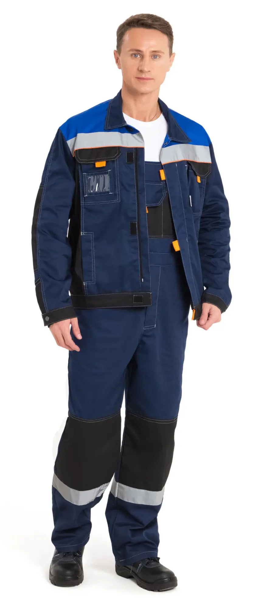 Костюм М с СОП с ПК (синий/черный/василек)